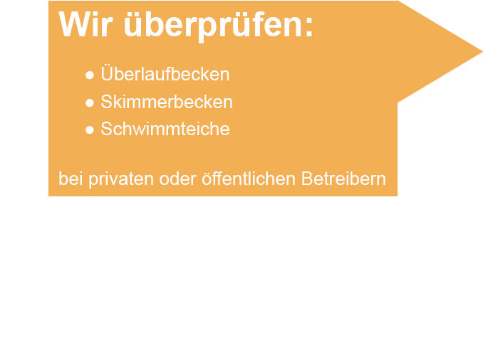 Wir überprüfen: Überlaufbecken, Skimmerbecken, Schwimmteiche